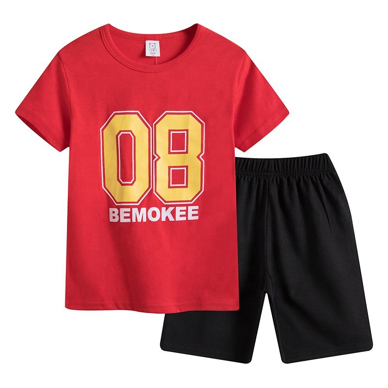 Hot Sell Cheap Baby Kid Breathable Plain Short Sleeve SETS Cotton Children Soft GIRLS T-Shirt Cartoon Cute Kid Clothing TOPS Set