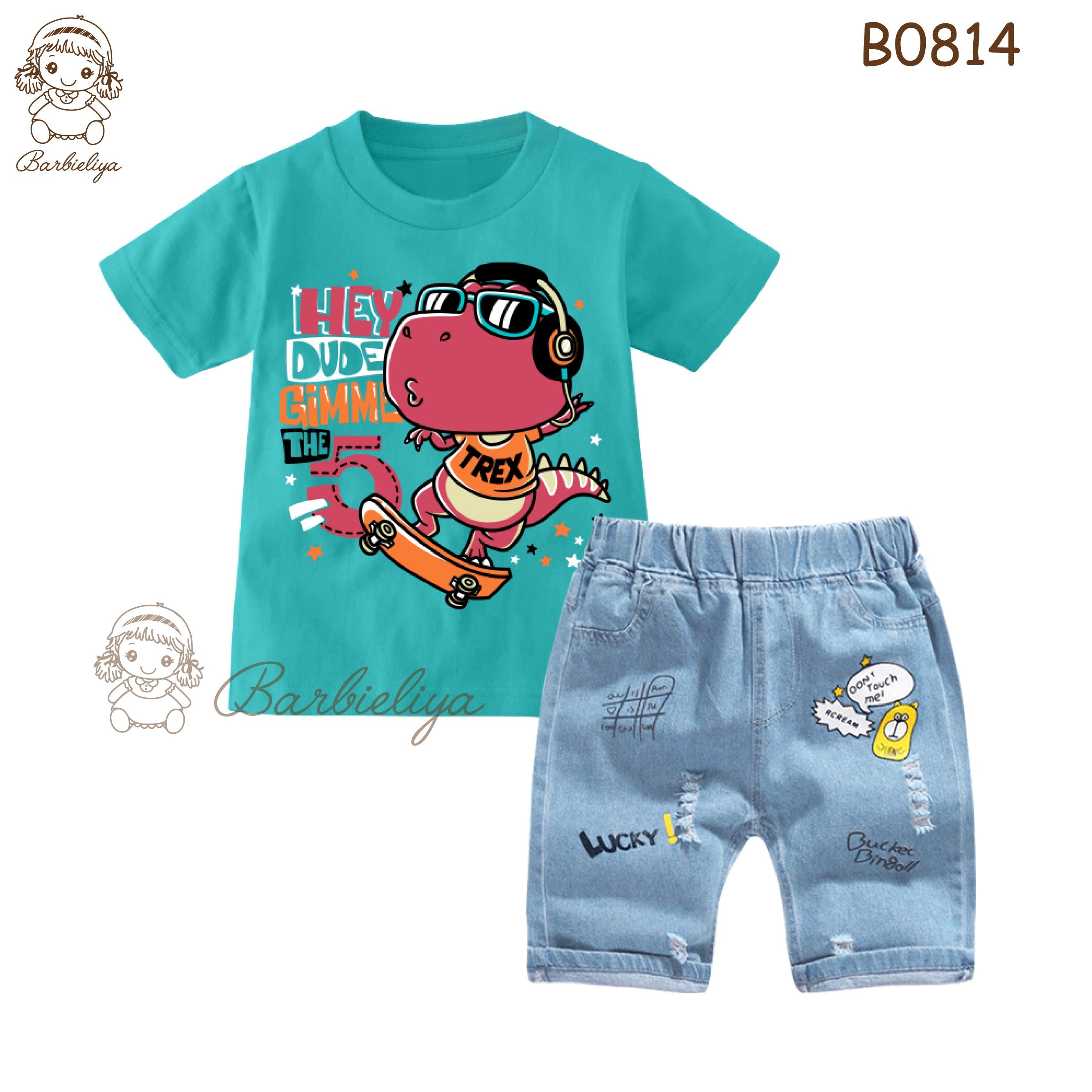Barbieliya Boy 2 pieces top and pant denim set