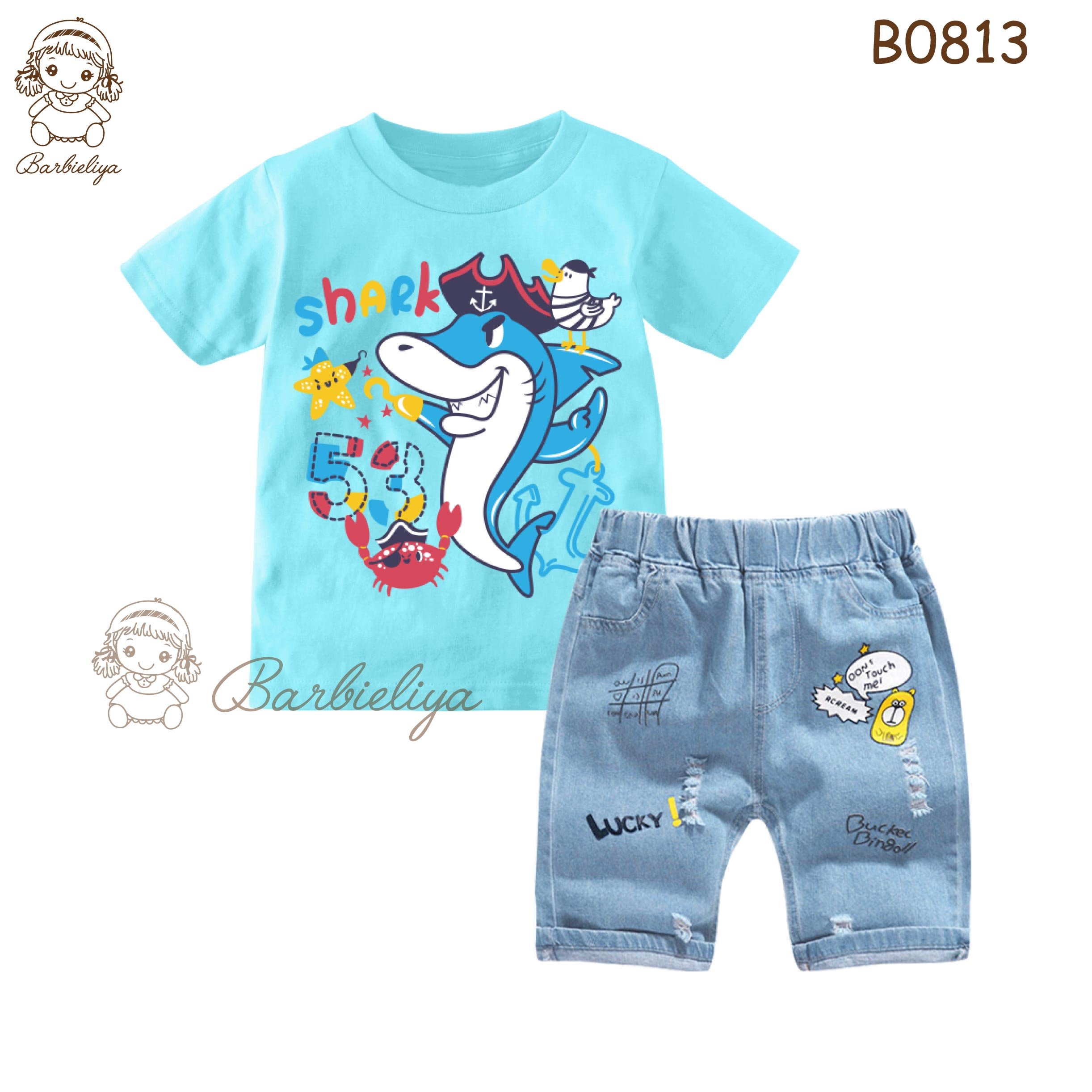 Barbieliya Boy 2 pieces top and pant denim set