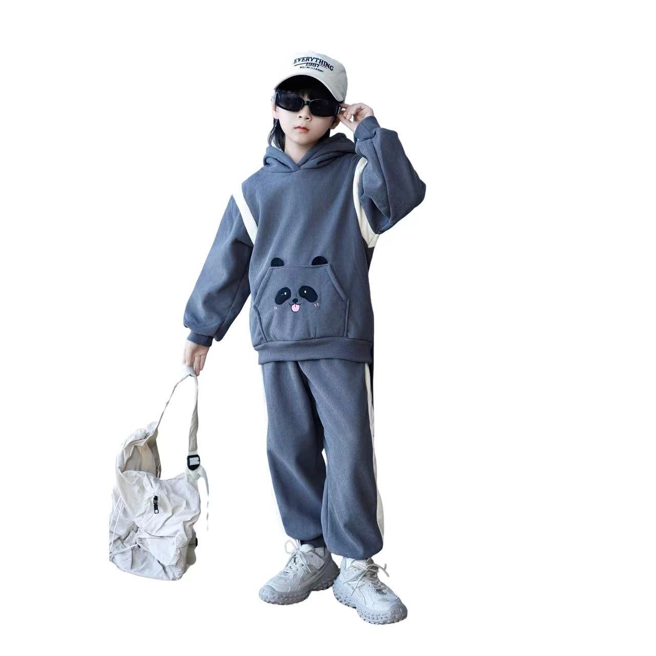 kids clothing set Casual Cotton Hoodie Suit for Unisex Toddlers winter Season Autumn Clothing for Ages 9 Years Two-Piece
