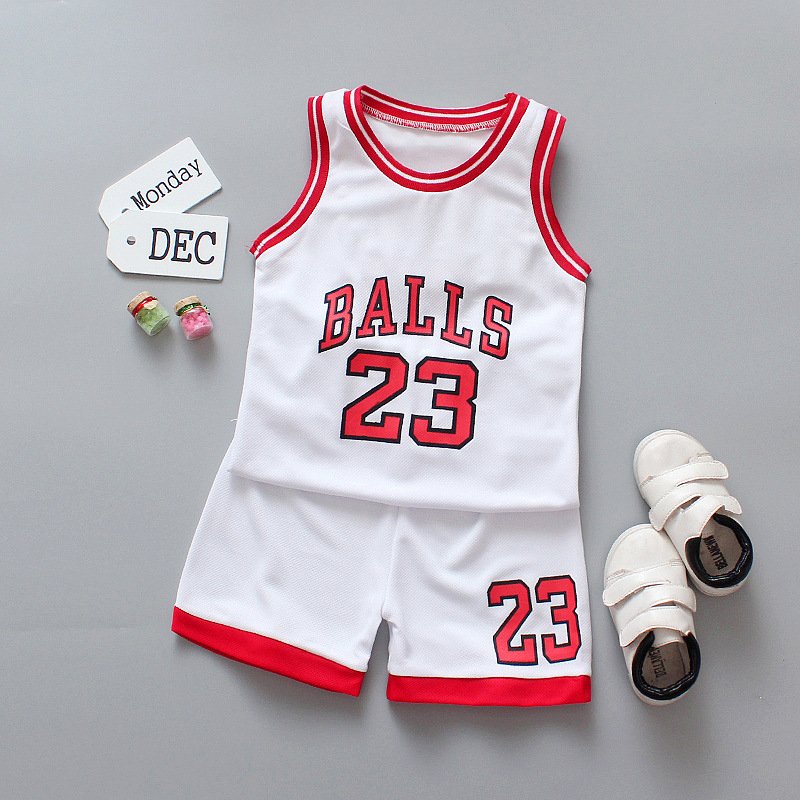 2021 New Style baby organic clothing cotton Fashion basketball clothes baby clothes set boys baby clothing
