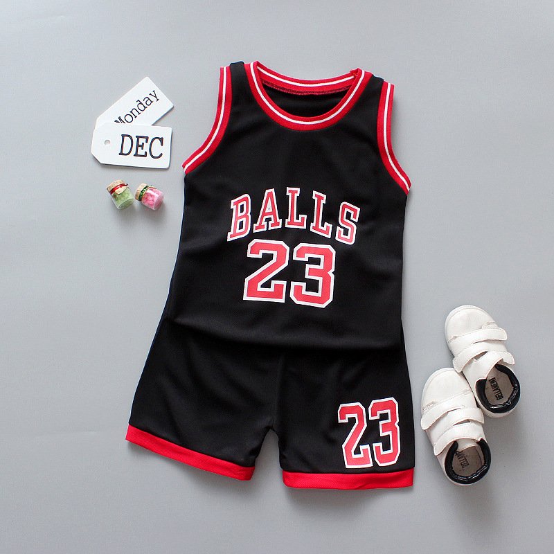 2021 New Style baby organic clothing cotton Fashion basketball clothes baby clothes set boys baby clothing
