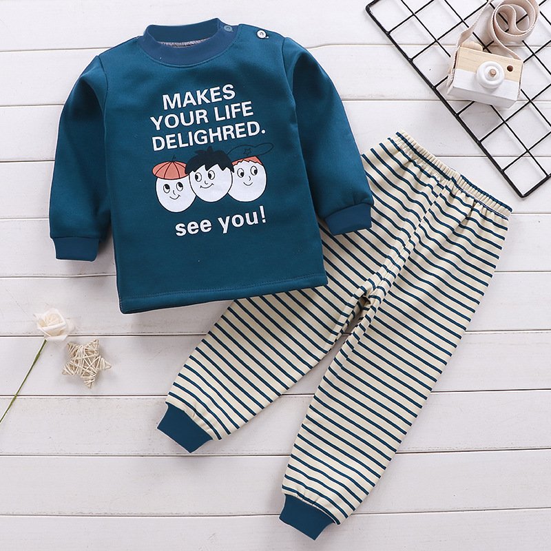 Wholesale Top Quality Baby Winter Clothes Fall Cartoon Soft Plush Kids's Clothing Set for Girls Boys
