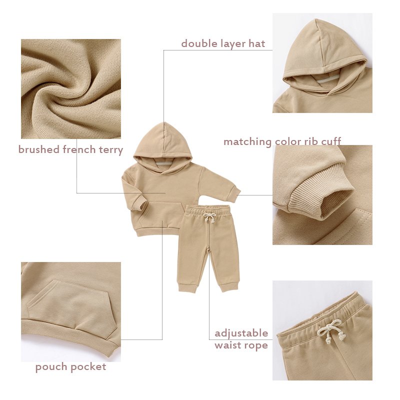 Hot Sale Warm Thicken Baby Suit Girls Boys Winter Children Baby Jogger Set