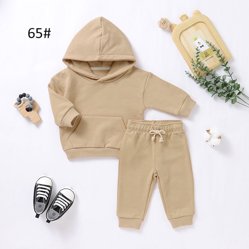 Hot Sale Warm Thicken Baby Suit Girls Boys Winter Children Baby Jogger Set