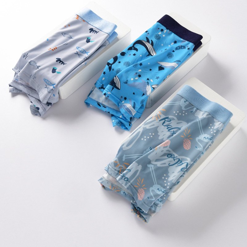 Breathable Printed Men's Boxers Boxer Brief Teen boy Underwear Boxer Children's clothing boys Cotton Panty For Teenagers