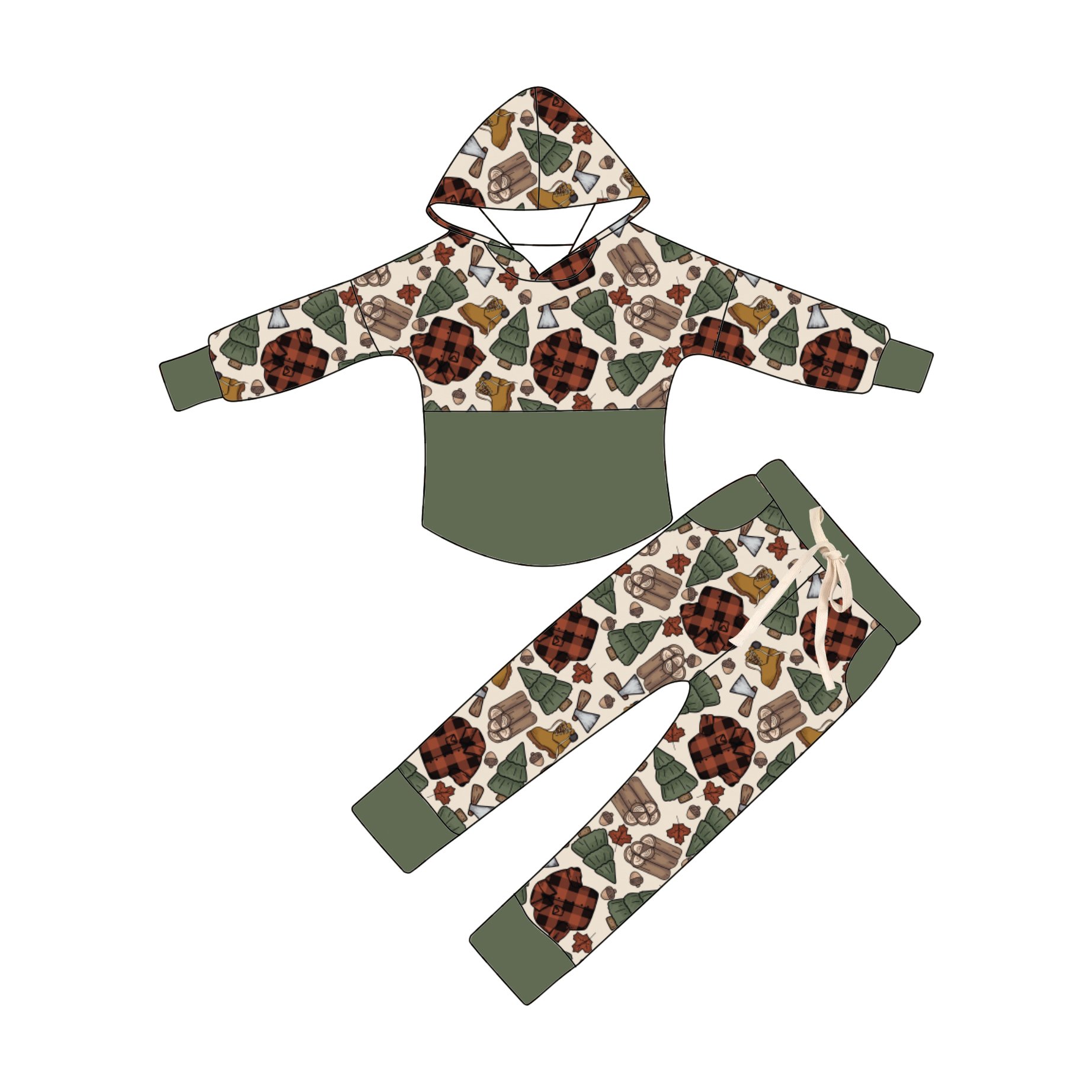 Customize Baby Bamboo outfit baby girls tracksuit set kids New Year's Eve girls clothing set
