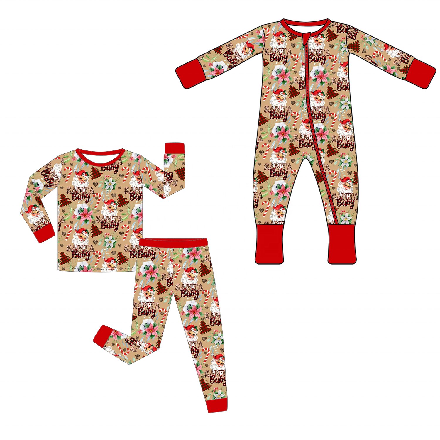 Custom Bamboo Romper Suit Children's Casual Kids Pajamas Cartoon Smile Print Kids Pajamas Bamboo For Boys