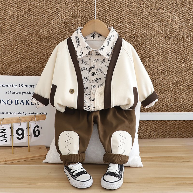 Unisex Short Sleeve Baseball Jacket for Boys Letter Print Leisure Sports Suit for Spring Autumn for Motorcycle Activities