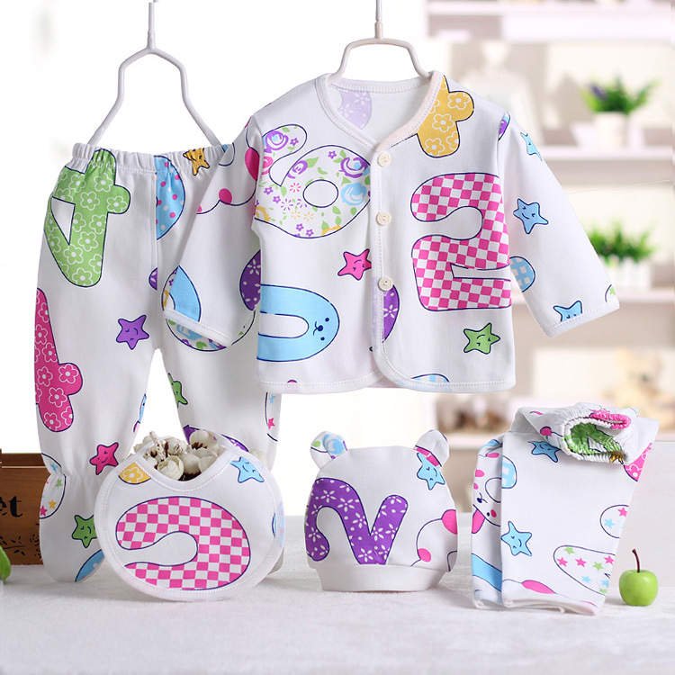 Hao Baby Pure Cotton Baby Sets Spring And Summer Newborn Infant Clothing Set