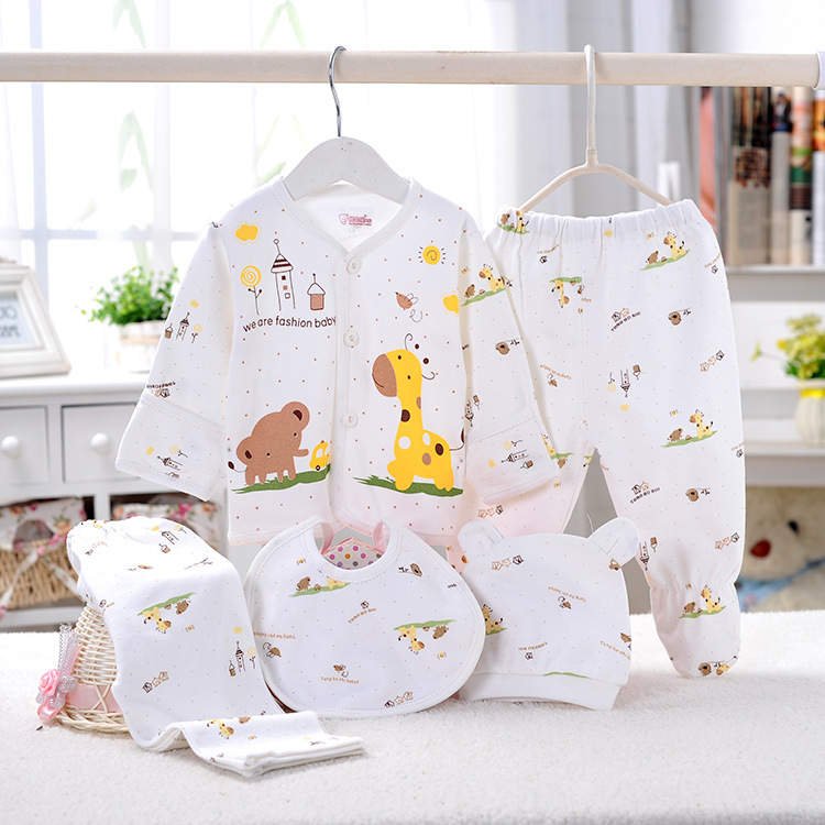Hao Baby Pure Cotton Baby Sets Spring And Summer Newborn Infant Clothing Set