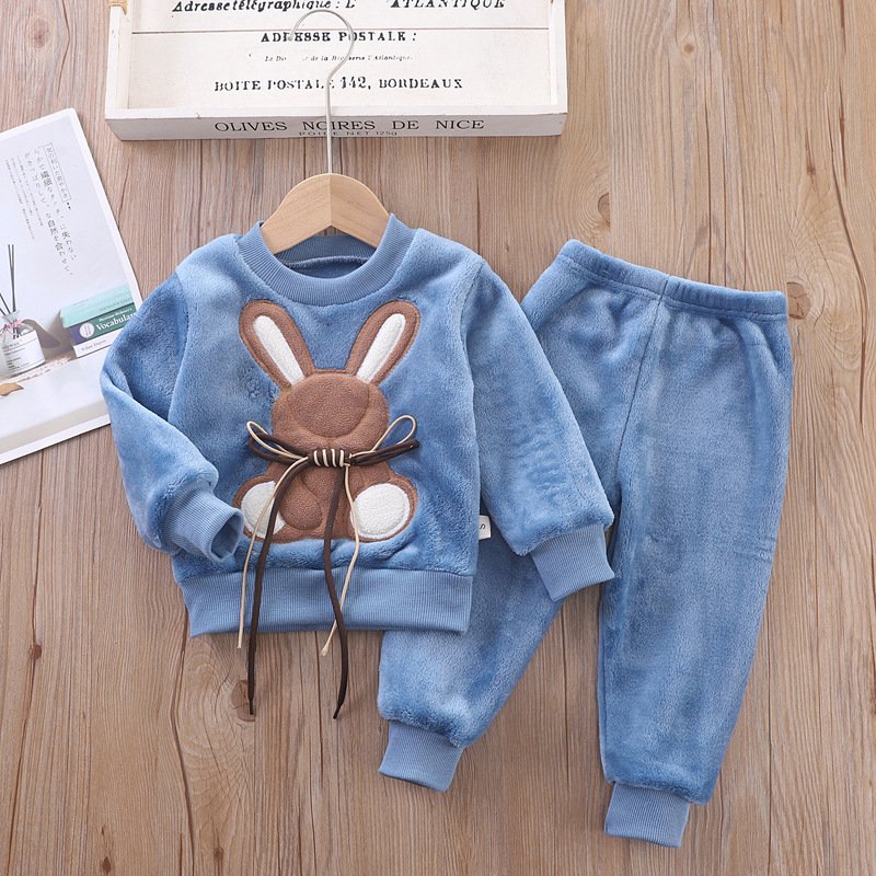 Clothing 2023 New Children's Clothes Baby Pajamas Girls Suit Winter Home Wear