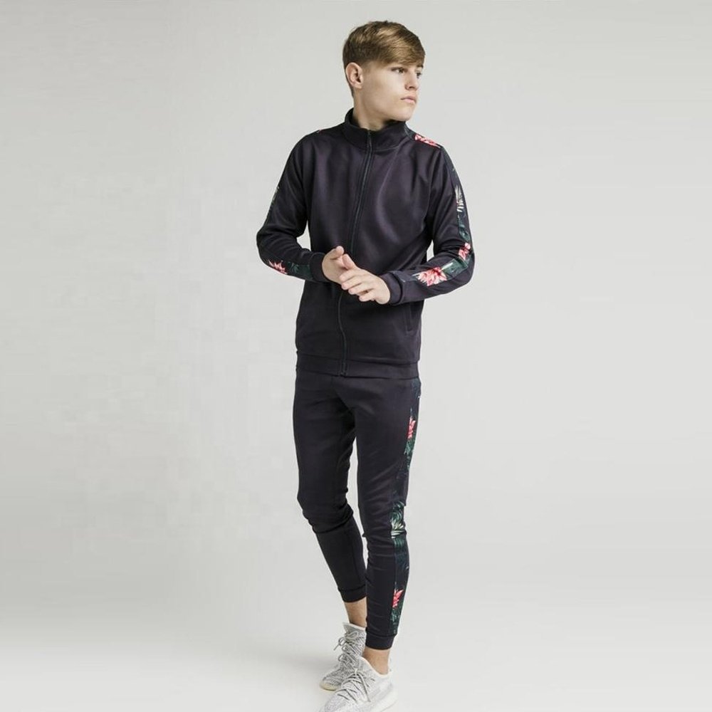 2024 fashionable custom logo New Men's Tracksuit Kids Girls Boys Plain Tracksuit With Printed Stripes Zipper-up Track Suit