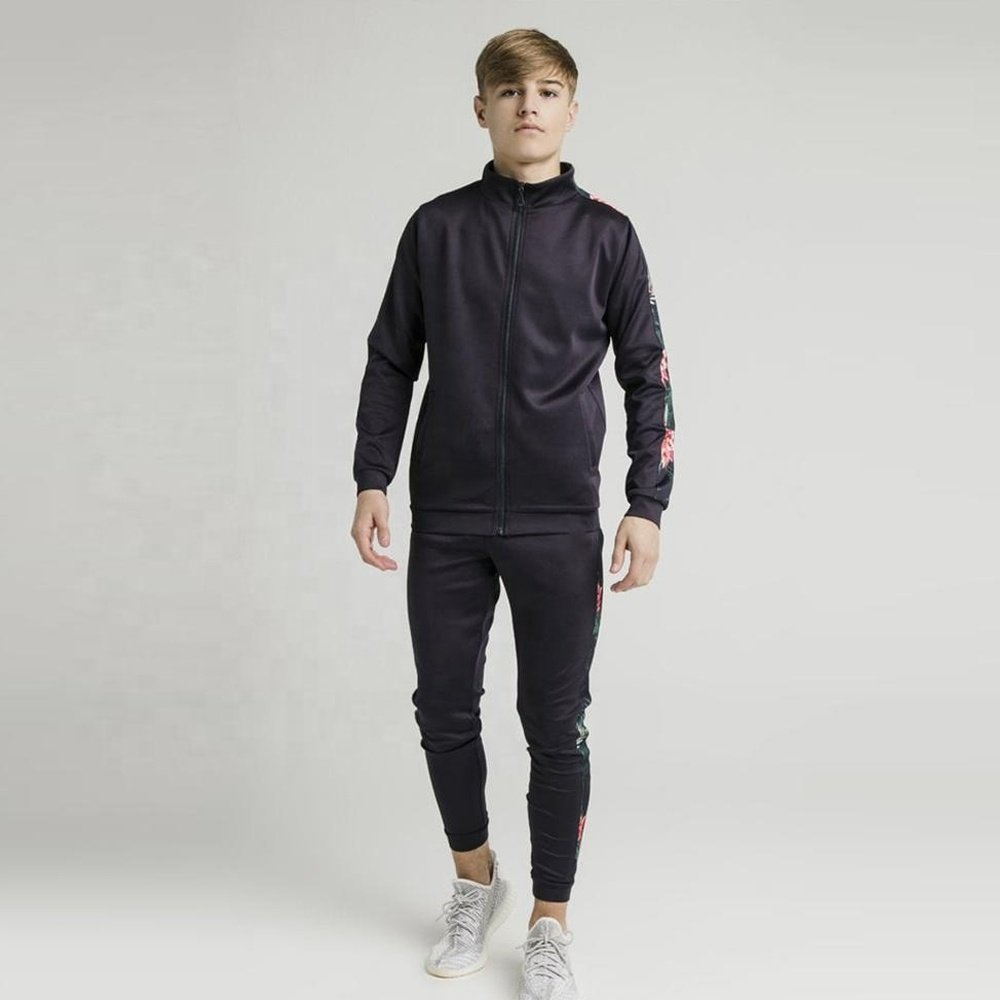 2024 fashionable custom logo New Men's Tracksuit Kids Girls Boys Plain Tracksuit With Printed Stripes Zipper-up Track Suit