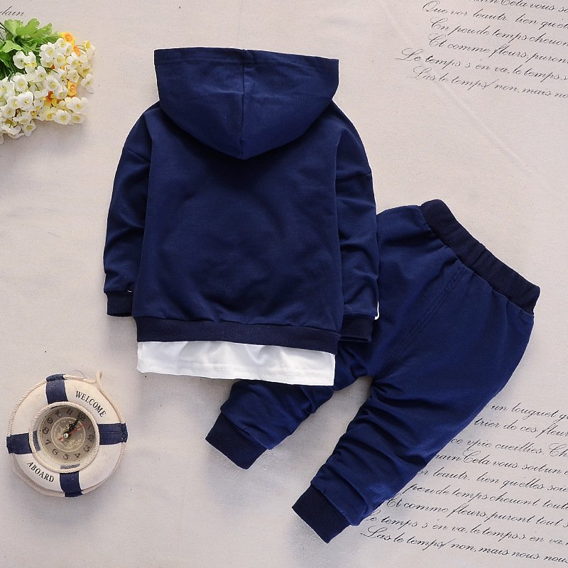 Factory wholesale children boys casual boy two pieces autumn suit cheap clothing for kids