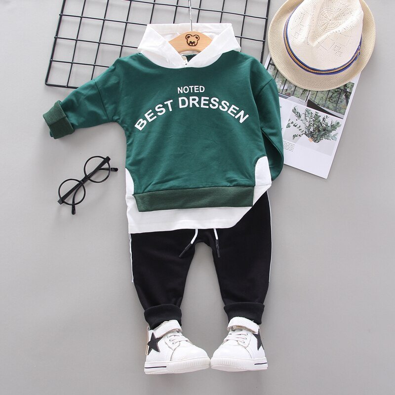 Factory wholesale children boys casual boy two pieces autumn suit cheap clothing for kids