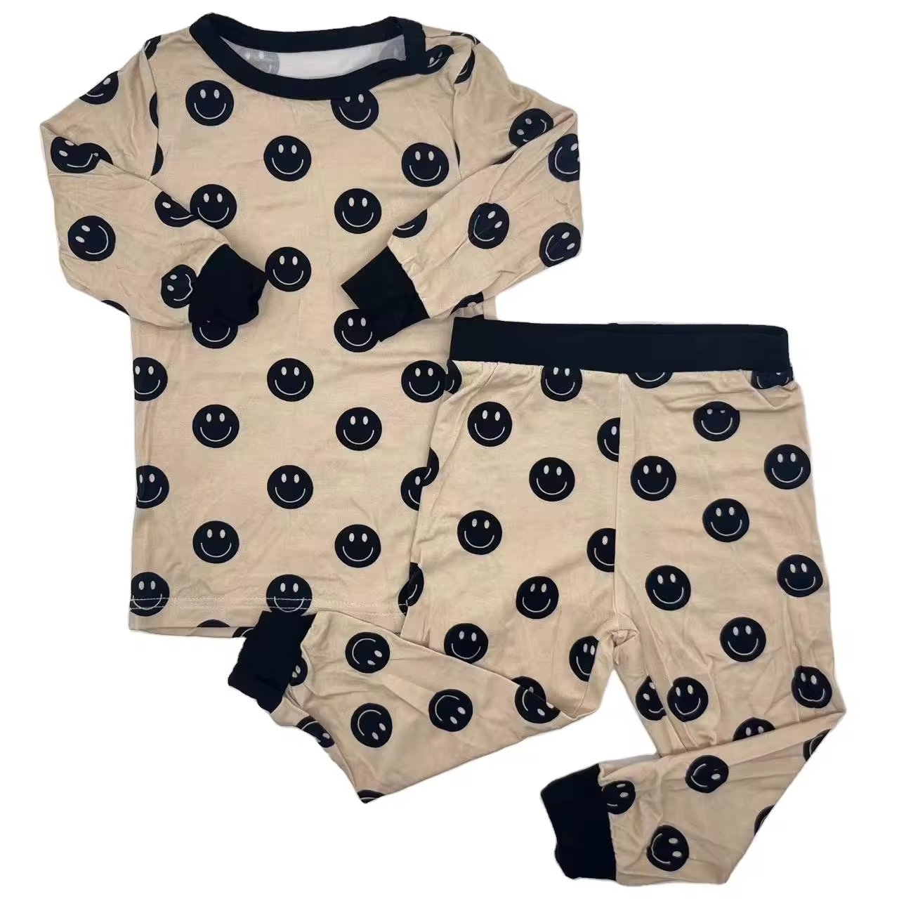 New Design Wholesale Customized Excavator Print Children Clothing Baby Pajamas Sets Fall Boy Outfits