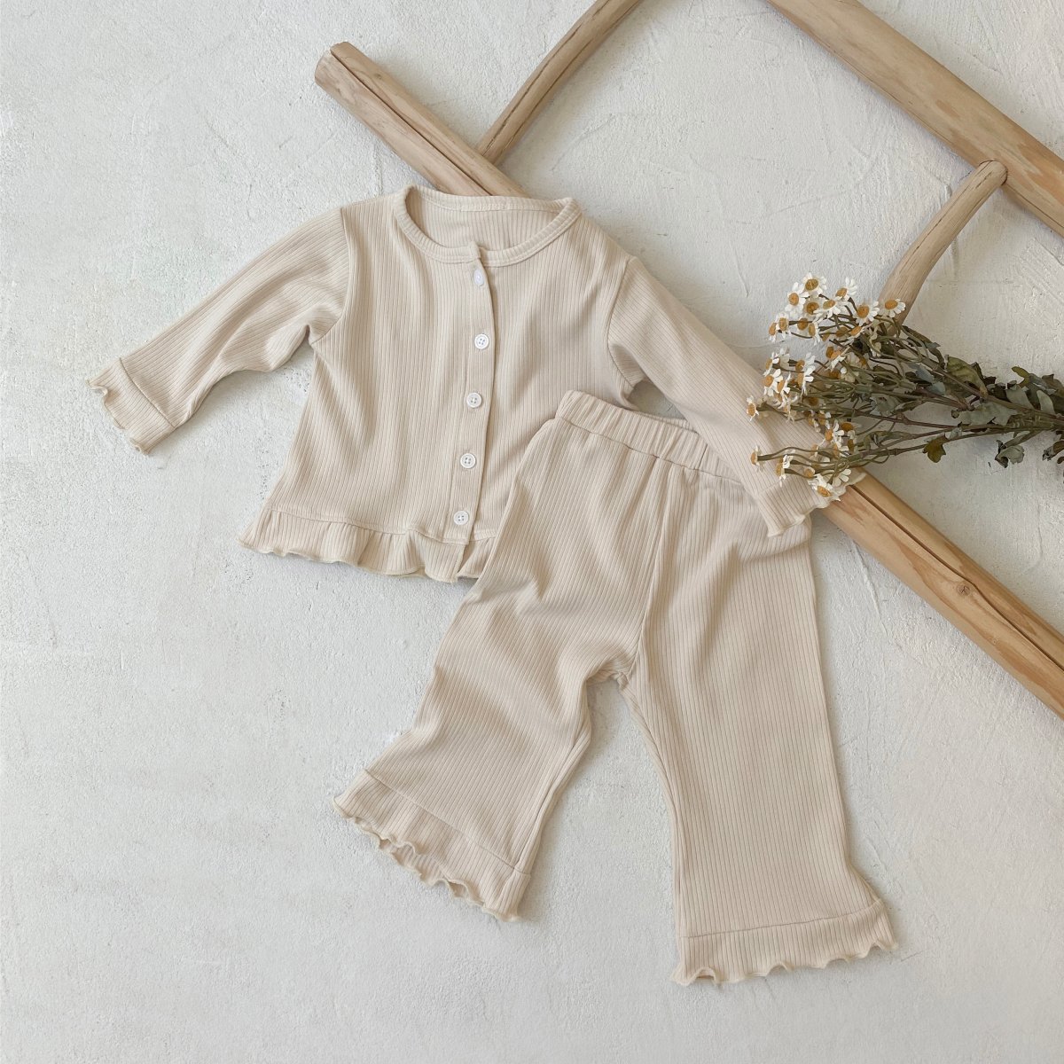Wholesale Custom Boys Solid Color Spandex Organic Cotton Baby Clothing Sets