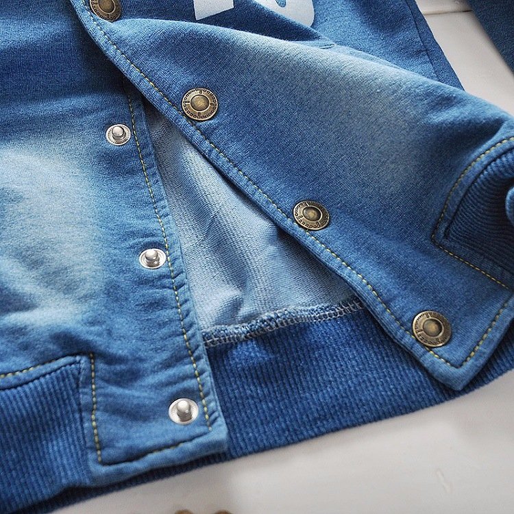 Wholesale High Quality Boys Denim Suit Spring Autumn Top Pants 2 Pcs Set Cotton Casual Kids Clothes Set