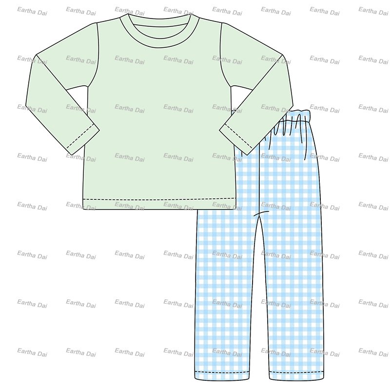 baby boys clothing sets spring boys shirts and pants sets cotton plaid custom kids clothes wholesale