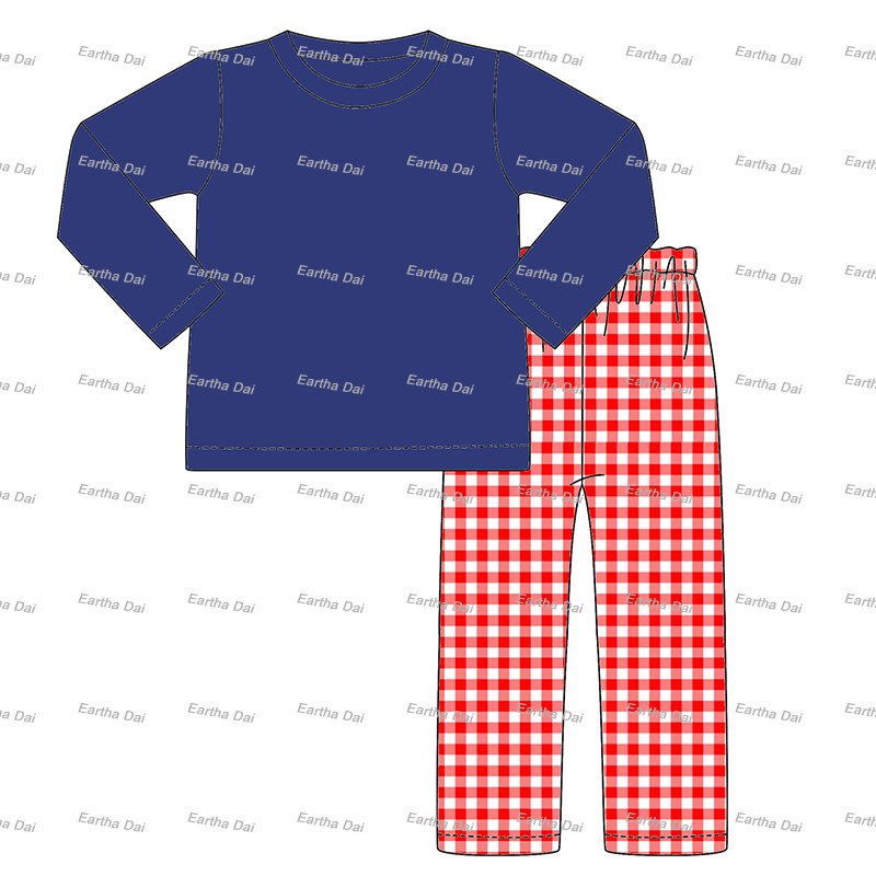 baby boys clothing sets spring boys shirts and pants sets cotton plaid custom kids clothes wholesale