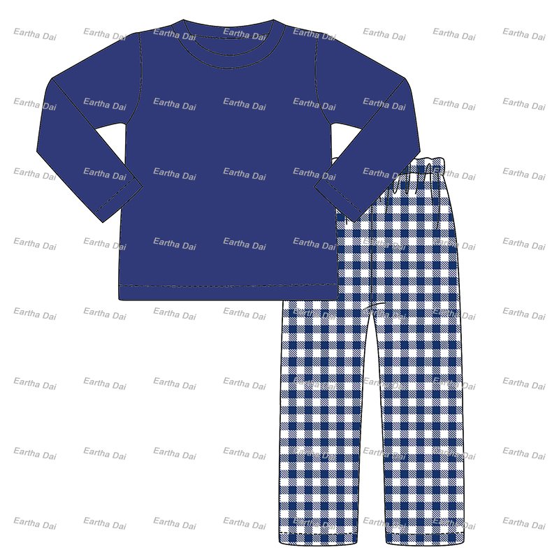 baby boys clothing sets spring boys shirts and pants sets cotton plaid custom kids clothes wholesale