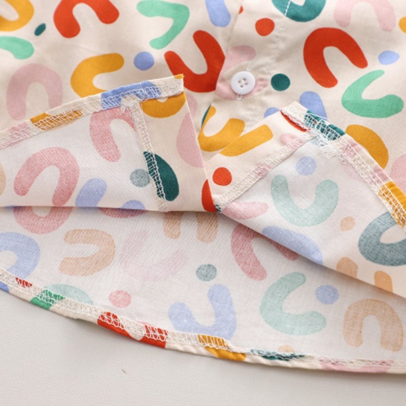 2pcs Print Cotton Kids Clothing Boys Sets Popular Baby Shirts Tops Korean Child Clothes Short-Sleeved