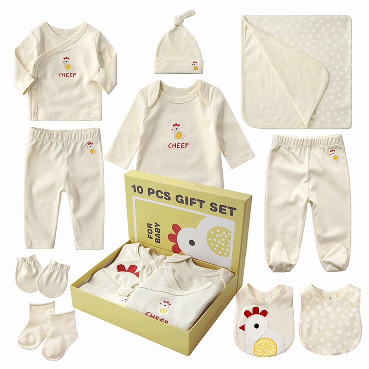 Custom baby clothes cotton sleeveless wholesale baby gift newborn baby clothes set ten pieces sets