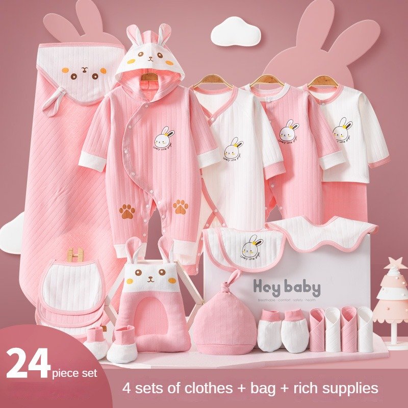 Newborn Gift Set Box 24pcs Baby Clothes 100% Cotton Clothing Baby Shower Conjuntos De Roupas De Beb Boy Girl Clothes Packaging