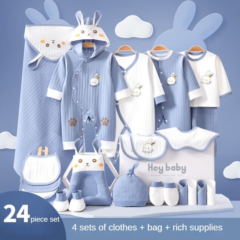 Newborn Gift Set Box 24pcs Baby Clothes 100% Cotton Clothing Baby Shower Conjuntos De Roupas De Beb Boy Girl Clothes Packaging