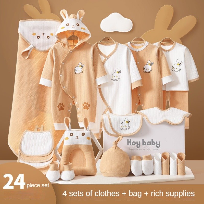 Newborn Gift Set Box 24pcs Baby Clothes 100% Cotton Clothing Baby Shower Conjuntos De Roupas De Beb Boy Girl Clothes Packaging