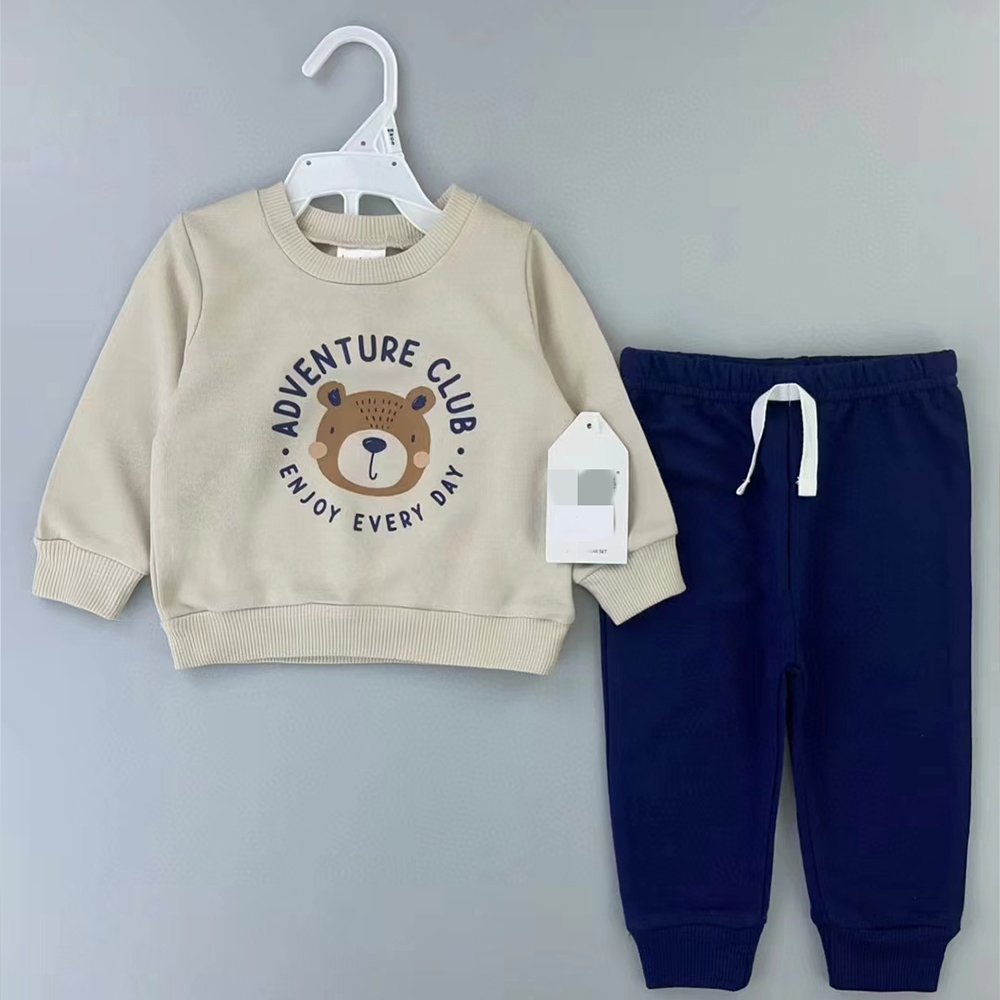 Autumn Long-Sleeved Newborn Boy Clothes 2-Piece Set Children Cotton Sports Clothing Kids Bedroom Furniture Suits