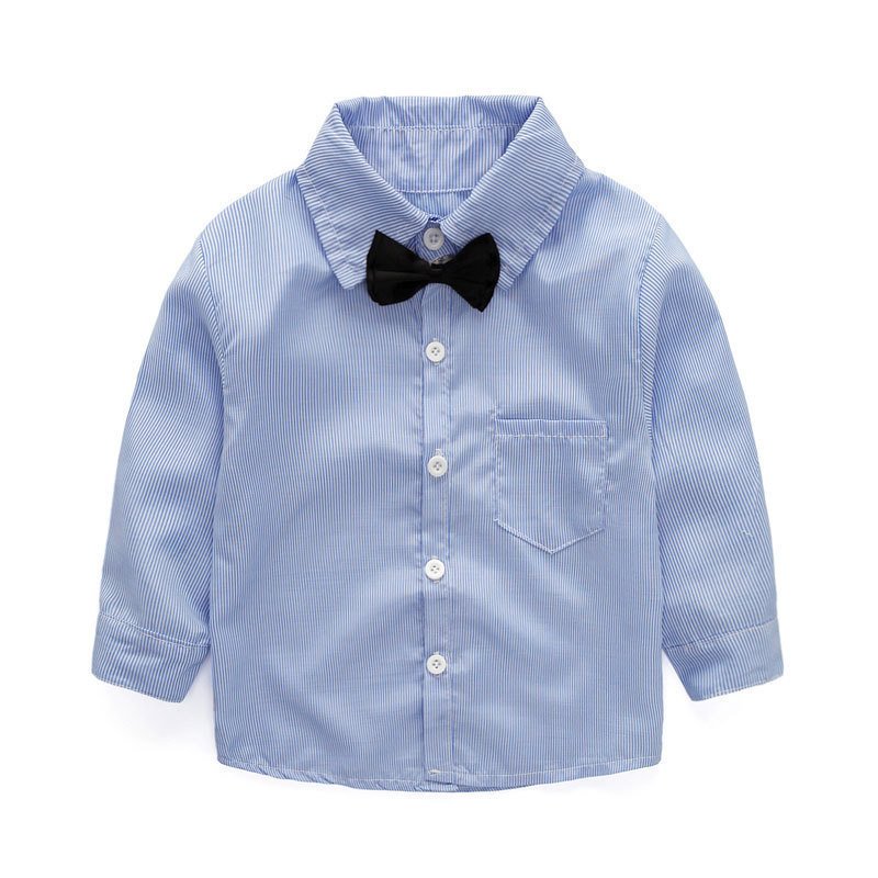 New Baby Boutique Wholesale long Sleeve bowtie shirt Clothing set Boys Fancy elegant casual Suit set