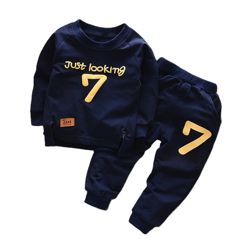 High Quality Custom Clothing Children Sweatshirt Infant Boy Sweat Suit Toddler Girl Sport Outfit Cotton Baby Clothes Set