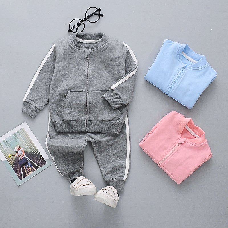 High Quality Custom Clothing Children Sweatshirt Infant Boy Sweat Suit Toddler Girl Sport Outfit Cotton Baby Clothes Set