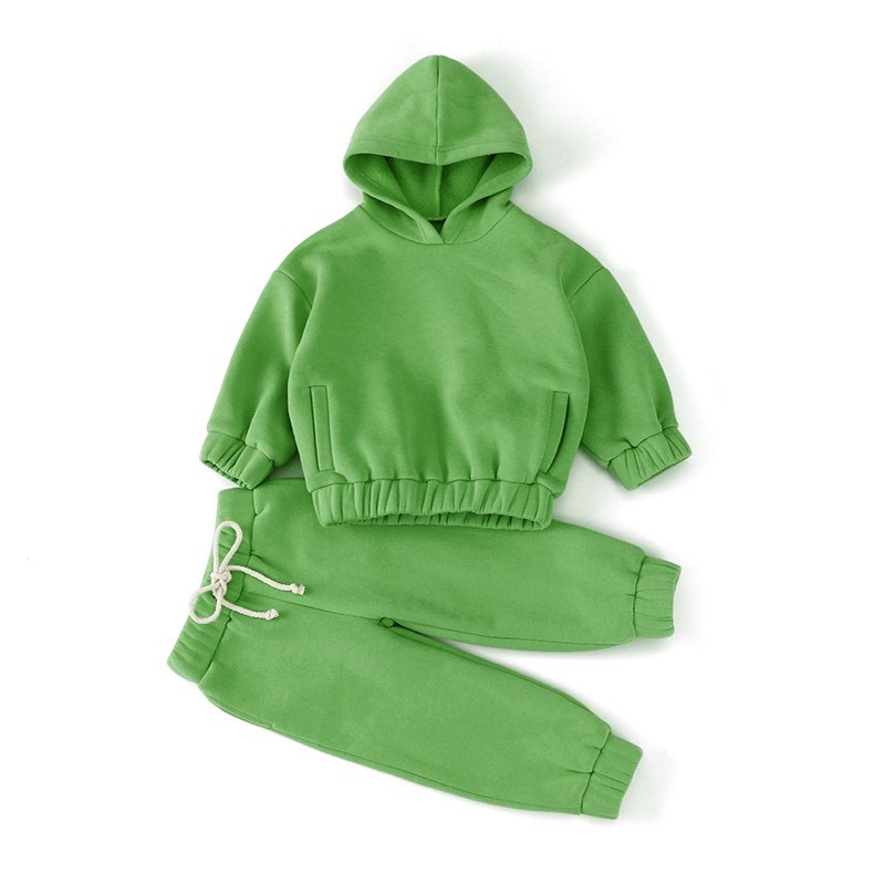 Wholesale Kids clothing sets boys high quality pocket Jogger hooded kids clothing 1-5 years baby Fleece sets