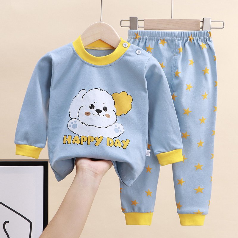 High Quality Wholesale Boys And Girls Suits Manufacture Cheap Long Sleeve Children's Clothes Set Kids Clothings Pajamas