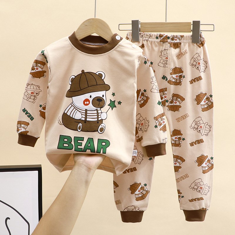 High Quality Wholesale Boys And Girls Suits Manufacture Cheap Long Sleeve Children's Clothes Set Kids Clothings Pajamas