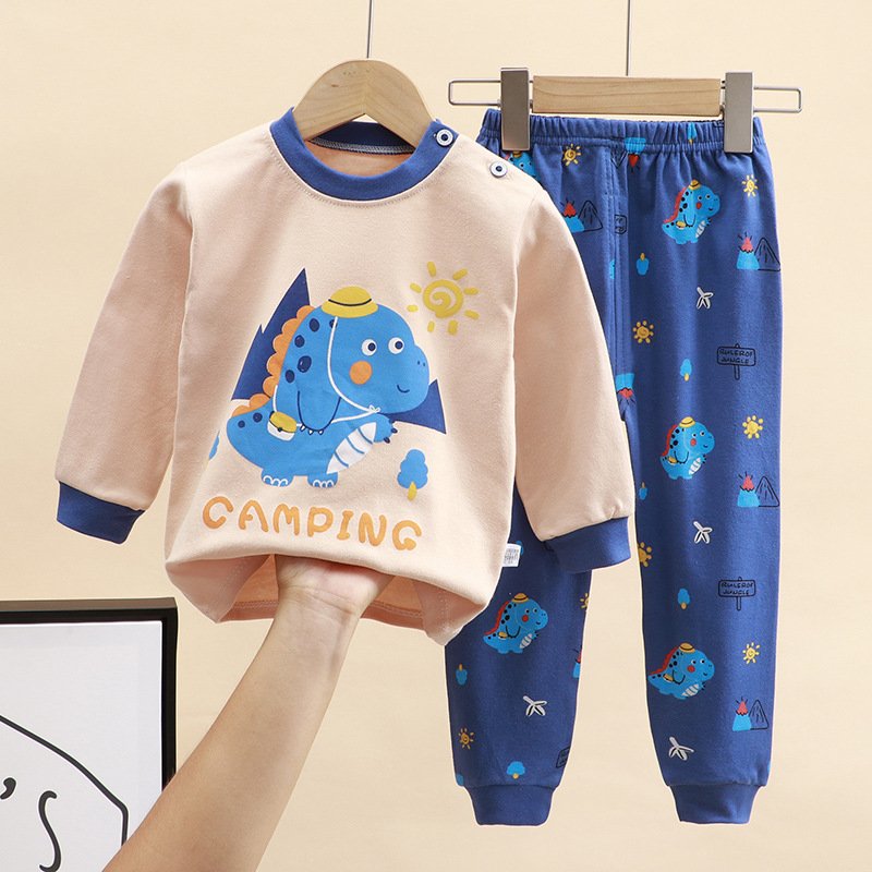 High Quality Wholesale Boys And Girls Suits Manufacture Cheap Long Sleeve Children's Clothes Set Kids Clothings Pajamas
