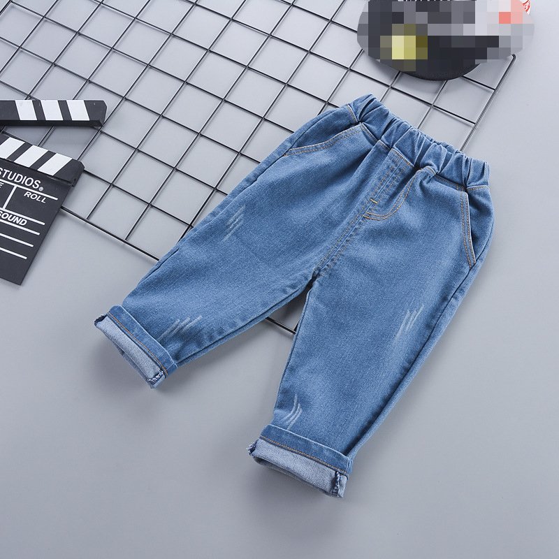 Online Shopping China Kid Clothes Set 2 Piece Printed Shirt Denim Jeans Boy Casual Clothing Set For Autumn