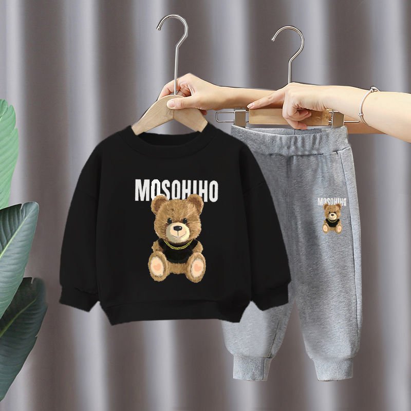 Wholesale kids Clothes Long Sleeve Set Children's clothing cartoon print sports Set Customization boys clothing sets Sweat Suits