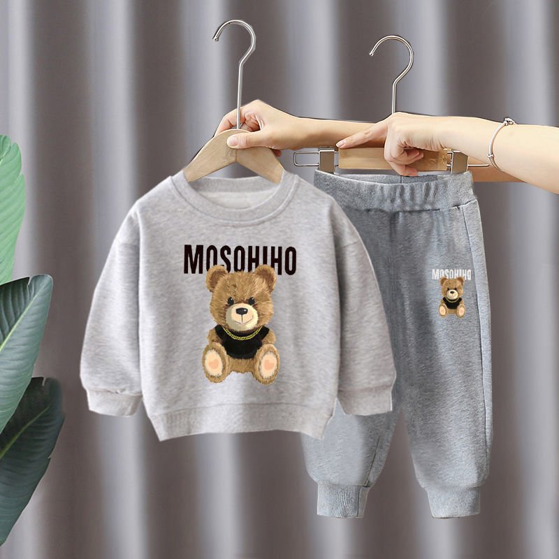 Wholesale kids Clothes Long Sleeve Set Children's clothing cartoon print sports Set Customization boys clothing sets Sweat Suits