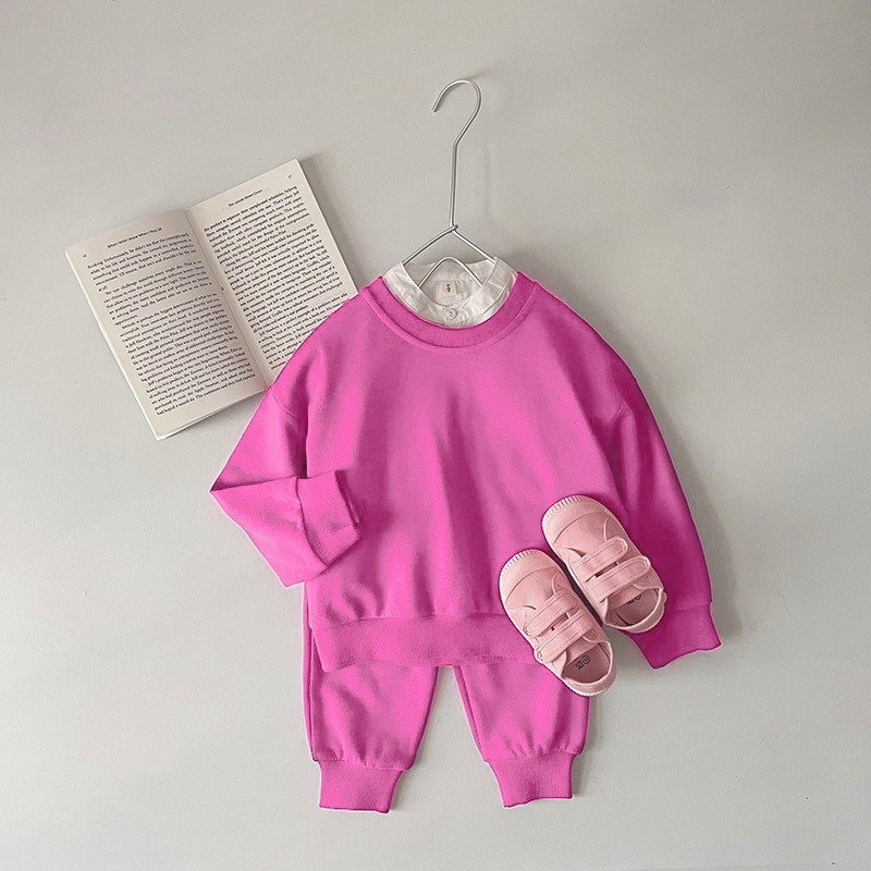 customize toddler boys clothing sets french terry kid children jogger set custom children tracksuits streetwear sweatshirt set