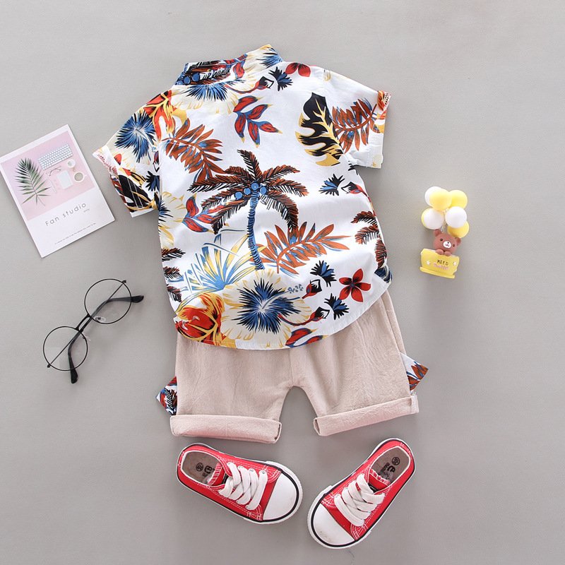 Baby clothing sets boys high-quality summer letter plaid pocket T shirt shorts kids clothing baby boy clothing sets