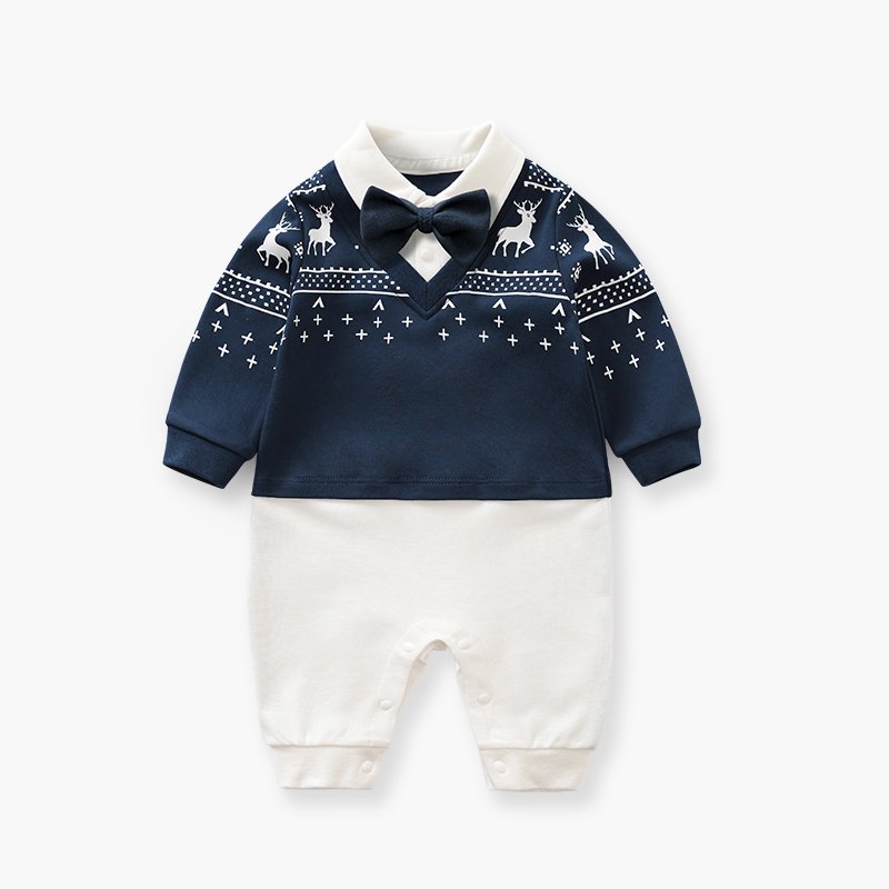 Baby Four Seasons Dress One Piece Newborn Boys' Gentleman Hanfu Baby Cute and Handsome Outwear