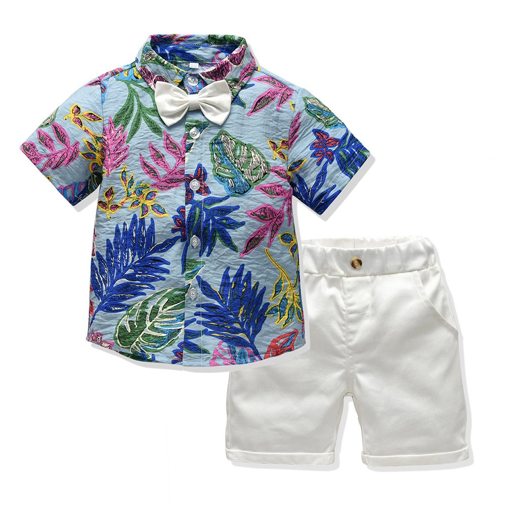 summer season wholesale children clothing fashion kids boy clothes set