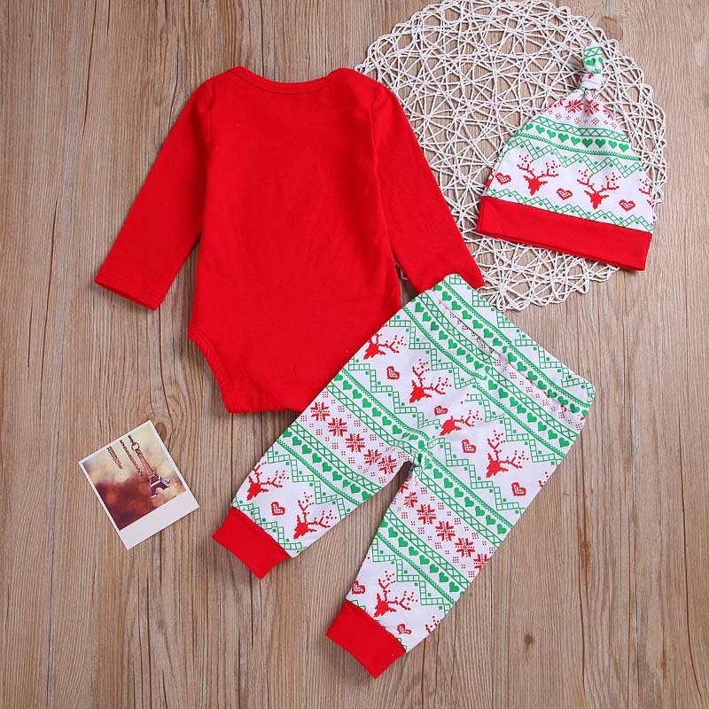 2023 Girls' Clothing Sets Newborn Baby Girl Boy Long Sleeve My First Christmas Clothes MFCG-003