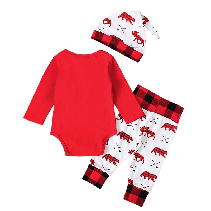 2023 Girls' Clothing Sets Newborn Baby Girl Boy Long Sleeve My First Christmas Clothes MFCG-003