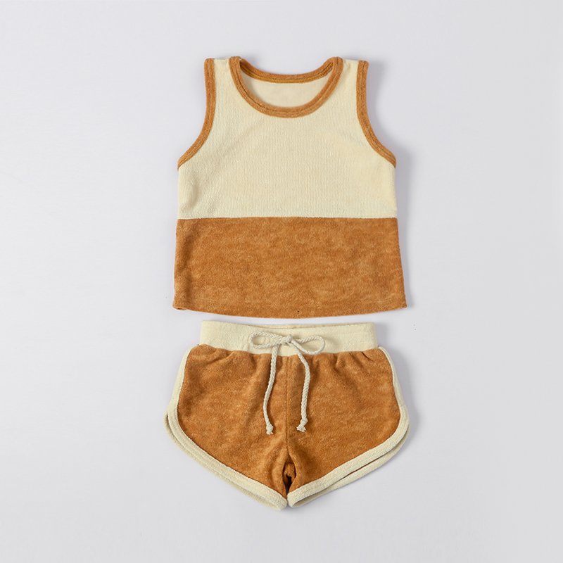 Markdown Sale Baby Summer Clothing Suit Polyester Viscose Toddler Clothes Set Sleeveless Two Piece Baby Boys Clothing Sets