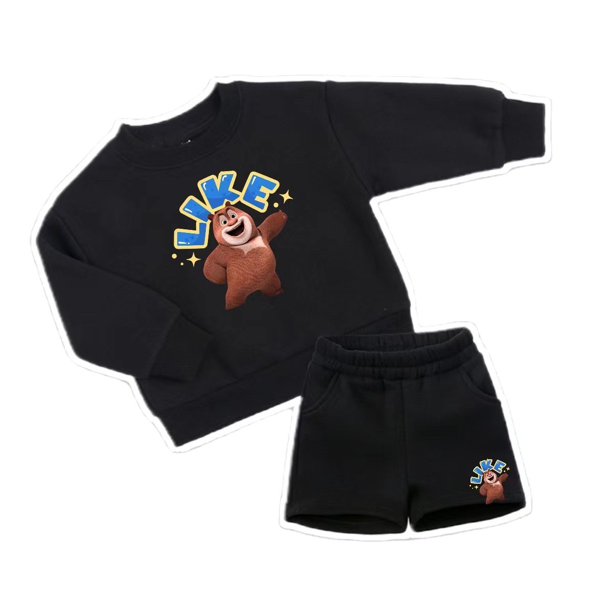 Wholesale wool cotton pullover sports clothes children jogging set sports shorts toddler boys clothes boys and girls clothes